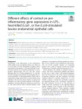 Different effects of cortisol on proinflammatory gene expressions in LPS-, heat-killed E.coli-, or live E.coli-stimulated bovine endometrial epithelial cells