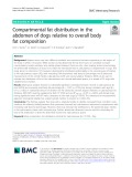 Compartmental fat distribution in the abdomen of dogs relative to overall body fat composition