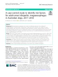 A case-control study to identify risk factors for adult-onset idiopathic megaoesophagus in Australian dogs, 2017–2018