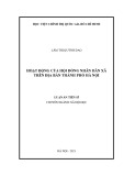 Luận án Tiến sĩ Xã hội học: Hoạt động của Hội đồng nhân dân xã trên địa bàn thành phố Hà Nội