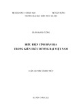 Luận án Tiến sĩ Kiến trúc: Biểu hiện tính bản địa trong kiến trúc đương đại Việt Nam