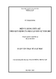 Luận văn Thạc sĩ Luật học: Diện và hàng thừa kế theo quy định của Bộ luật dân sự năm 2005