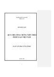 Luận văn Thạc sĩ Luật học: Quy chế công chứng viên theo pháp luật Việt Nam