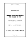 Luận văn Thạc sĩ Luật học: Chuyển nhượng quyền sử dụng đất ở theo pháp luật Việt Nam