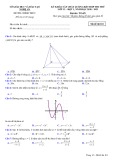 Đề khảo sát chất lượng môn Toán năm 2020-2021 - Sở GD&ĐT Nghệ An - Mã đề 101