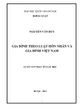 Luận văn Thạc sĩ Luật học: Gia đình theo luật hôn nhân và gia đình Việt Nam