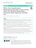 Effects of an interprofessional deprescribing intervention in Swiss nursing homes: The Individual Deprescribing Intervention (IDeI) randomised controlled trial