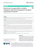 Does time-to-surgery afect mortality in patients with acute osteoporotic vertebral compression fractures?