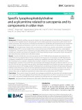 Specifc lysophosphatidylcholine and acylcarnitine related to sarcopenia and its components in older men