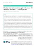 Physical interventions for people with more advanced dementia – a scoping review