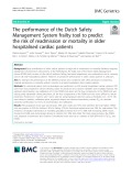 The performance of the Dutch Safety Management System frailty tool to predict the risk of readmission or mortality in older hospitalised cardiac patients
