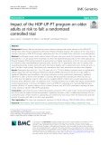 Impact of the HOP-UP-PT program on older adults at risk to fall: A randomized controlled trial