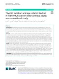 Thyroid function and age-related decline in kidney function in older Chinese adults: A cross-sectional study