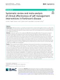Systematic review and meta-analysis of clinical efectiveness of self-management interventions in Parkinson’s disease