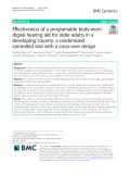 Effectiveness of a programable body-worn digital hearing aid for older adults in a developing country: A randomized controlled trial with a cross-over design