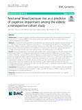 Nocturnal blood pressure rise as a predictor of cognitive impairment among the elderly: A retrospective cohort study