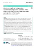 Muscle strength, an independent determinant of glycemic control in older adults with long-standing type 2 diabetes: A prospective cohort study