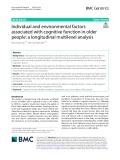 Individual and environmental factors associated with cognitive function in older people: A longitudinal multilevel analysis