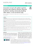Association of gait with global cognitive function and cognitive domains detected by MoCA-J among community-dwelling older adults: A cross-sectional study