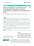 Physical capability in a rural birth cohort at the age of 52: Association with early environmental, nutritional, and developmental factors