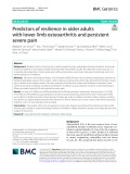 Predictors of resilience in older adults with lower limb osteoarthritis and persistent severe pain