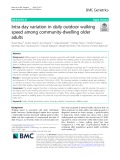 Intra-day variation in daily outdoor walking speed among community-dwelling older adults