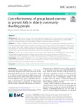 Cost-effectiveness of group-based exercise to prevent falls in elderly communitydwelling people