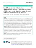 Sex differences in at-risk drinking and associated factors–a cross-sectional study of 8,616 community-dwelling adults 60 years and older: The Tromsø study, 2015-16