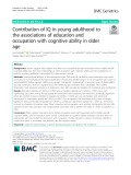 Contribution of IQ in young adulthood to the associations of education and occupation with cognitive ability in older age