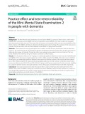 Practice effect and test-retest reliability of the Mini-Mental State Examination-2 in people with dementia