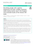 Describing people with cognitive impairment and their complex treatment needs during routine care in the hospital – cross-sectional results of the intersec-CM study
