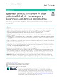 Systematic geriatric assessment for older patients with frailty in the emergency department: A randomised controlled trial