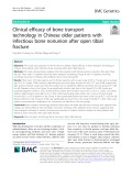 Clinical efficacy of bone transport technology in Chinese older patients with infectious bone nonunion after open tibial fracture