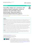 Cost-utility analysis of a consensus and evidence-based medication review to optimize and potentially reduce psychotropic drug prescription in institutionalized dementia patients
