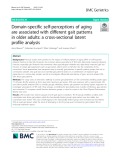 Domain-specific self-perceptions of aging are associated with different gait patterns in older adults: A cross-sectional latent profile analysis