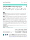 The risk of fall-related hospitalisations at entry into permanent residential aged care