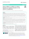 Serum sodium in relation to various domains of cognitive function in the elderly US population