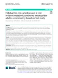 Habitual tea consumption and 5-year incident metabolic syndrome among older adults: A community-based cohort study