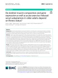 Do skeletal muscle composition and gene expression as well as acute exercise-induced serum adaptations in older adults depend on fitness status?