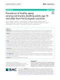Prevalence of healthy aging among community dwelling adults age 70 and older from five European countries