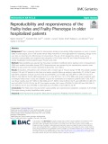 Reproducibility and responsiveness of the Frailty Index and Frailty Phenotype in older hospitalized patients