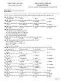 Đề thi học kì 2 môn Hóa học lớp 12 năm 2020-2021 có đáp án - Sở GD&ĐT Cần Thơ
