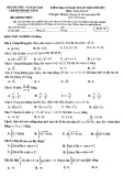 Đề thi học kì 2 môn Toán lớp 12 năm 2020-2021 có đáp án - Sở GD&ĐT thành phố Đà Nẵng
