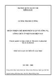 Luận án Tiến sĩ Luật học: Hoàn thiện chế định pháp luật về công vụ, công chức ở Việt Nam hiện nay