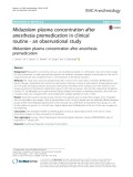 Midazolam plasma concentration after anesthesia premedication in clinical routine - an observational study