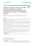 Changes in intraocular pressure and optic nerve sheath diameter in patients undergoing robotic-assisted laparoscopic prostatectomy in steep 45° Trendelenburg position