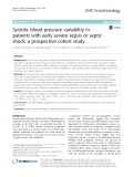 Systolic blood pressure variability in patients with early severe sepsis or septic shock: A prospective cohort study