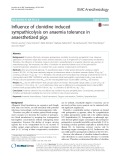 Influence of clonidine induced sympathicolysis on anaemia tolerance in anaesthetized pigs