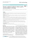 Thoracic epidural analgesia reduces gastric microcirculation in the pig