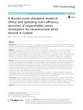 A discrete event simulation model of clinical and operating room efficiency outcomes of sugammadex versus neostigmine for neuromuscular block reversal in Canada